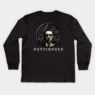 Psyclopean Lovecraft Necronomicon Tentacles Kids Long Sleeve T-Shirt
